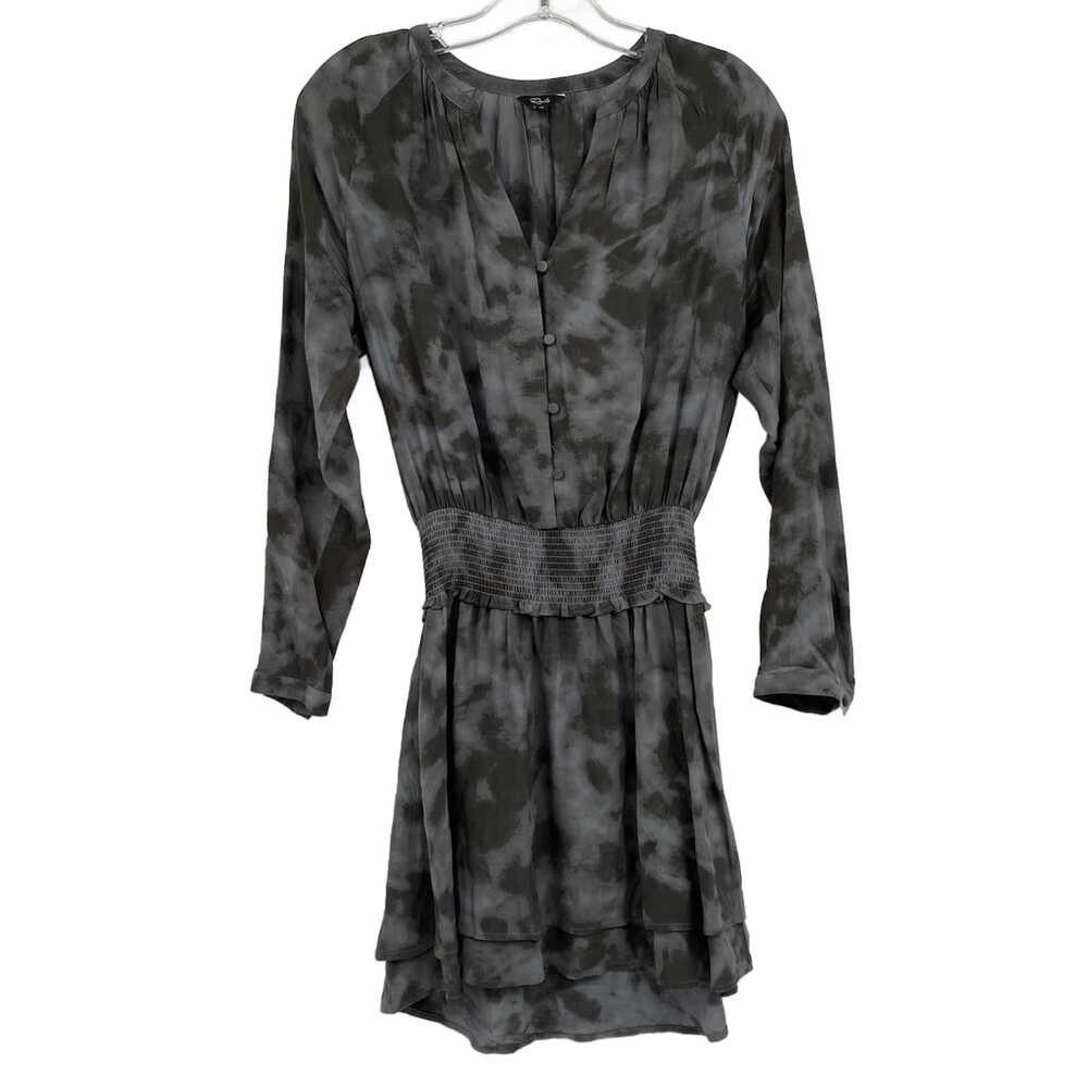 Rails Gray Tie Dye Jasmine Smocked Waist Mini Dress | Womens XS